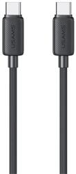 USAMS KY adatkábel (Type-C - Type-C, 60W, gyorstöltő, 100cm) FEKETE (SJ691USB01)