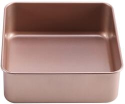 Rosegold négyzet alakú tortaforma, tapadásmentes-17 cm