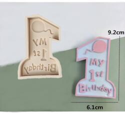 Szilikon fondant és marcipán mintázó-Szülinapi 1-es szám