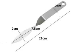  Fém csokoládé levéldísz készítő spatula-4 fajta - 4-es