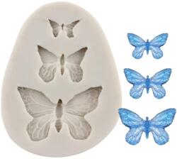  Szilikon fondant és marcipán mintázó-pillangó 5, 5x7, 3 cm