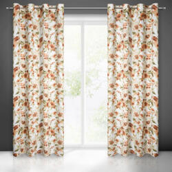  Mila mintás dekor függöny vörös rózsás mintával 140x250 cm (389845)