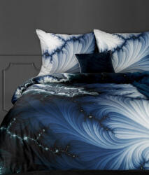 Mako-szatén ágyneműhuzat designer mintával Sötétkék 220x200 cm - 70x80 cm 2db (415922)