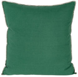  Egyszínű párnahuzat vászon szövetből arany szálú szegéllyel Sötétzöld 45x45 cm (404953)