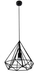 Wire csillár fém búrával Ezüst 36x62 cm (91886)