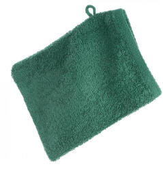 Brightenzi Frottír mosdókesztyű akasztóval 500 g/m2 Sötétzöld 16x21 cm (HS421574)
