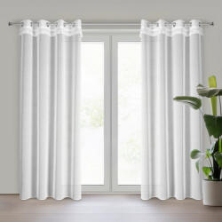Brightenzi Kira fehér függöny rojtos díszítéssel Fehér 140x250 cm (HS453310)