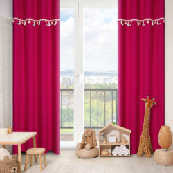 Brightenzi Moon mintás gyerek függöny Magenta 140x250 cm (HS418364)