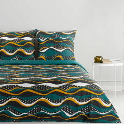 Nika50 pamut-szatén ágyneműhuzat Tengerkék 220x200 cm - 70x80 cm 2db (451821)