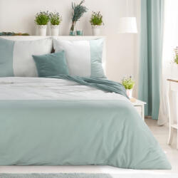 Brightenzi Novad kétszínű pamut ágyneműhuzat Fehér/menta 160x200 cm - 70x80 cm 2db (HS402860)