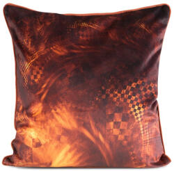  Simona mintás bársony párnahuzat Barna 60x60 cm (425622)