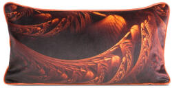  Simona mintás bársony párna töltettel Barna 30x60 cm (425621)