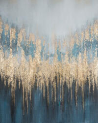  Arany absztrakt festmény 445 Gránátkék/arany 80x100 cm (387593)