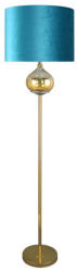 Lotos9 állólámpa bársony búrával Türkiz/arany 43x157 cm (395161)