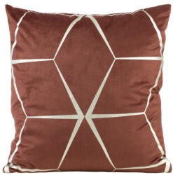  Blink28 bársony párnahuzat Téglavörös/ezüst 45x45 cm (391052)