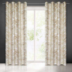 Samira sötétítő függöny banánlevél mintával Fehér/bézs 140x250 cm (HS409621)