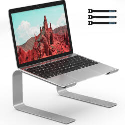 Bontec LS04-SL fix ezüst laptopállvány 10-17, 3 hüvelykes notebookokhoz, 14 cm-es megemelés, max. 5 kg
