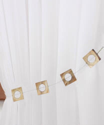  Függönyelkötő négyszögletes díszekkel Bézs (26802)