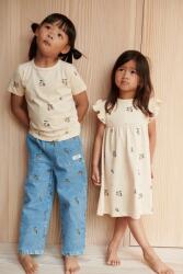 Liewood gyerek pamutruha Neveah Printed Dress bézs, mini, harang alakú, LW19803 - bézs 128
