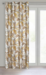  Bari bársony sötétítő függöny egzotikus levél mintával Fehér 140x250 cm (418915)