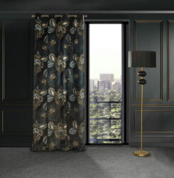  Peonia2 bársony sötétítő függöny Fekete 140x250 cm (390378)