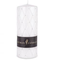 Brightenzi Artman Candles, Fehér, Rombusz Mintás Gyertya (tsar-173565)