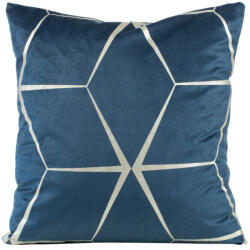  Blink28 bársony párnahuzat Sötétkék/ezüst 45x45 cm (391050)