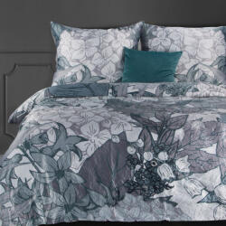 Premium10 krepp ágyneműhuzat Acélszürke/világoszöld 160x200 cm - 70x80 cm 2db (394034)