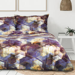  Vitrage pamut-szatén ágyneműhuzat Bíbor/barna 160x200 cm - 70x80 cm 2db (367060)