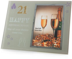  Birthday üveg képkeret Szürke 23x18 cm (48550)