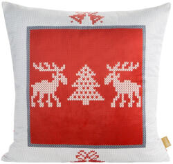  Noel bársony karácsonyi párnahuzat Piros 60x60 cm (431046)