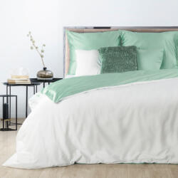  Nova3 pamut-szatén kétoldalas ágyneműhuzat Fehér/menta 160x200 cm - 70x80 cm 2db (383340)