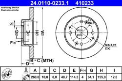 ATE Disc frana ATE 24.0110-0233.1 (24.0110-0233.1) - fixbox