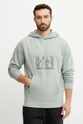 Helly Hansen felső zöld, férfi, nyomott mintás, kapucnis - zöld L
