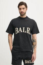 BALR BALR. pamut póló fekete, férfi, nyomott mintás, B1112.1284 - fekete XL