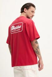 Dickies pamut póló piros, férfi, nyomott mintás, DK0A4Z8Z0ER1 - piros M