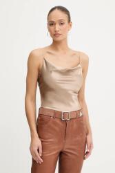 GUESS selyemblúz DENISE zöld, női, sima, 4YGH09 7117A - barna 36