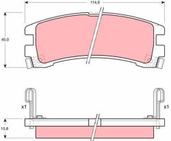 TRW Set placute frana TRW GDB1018 (GDB1018)