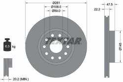 TEXTAR Disc frana TEXTAR 92093800 (92093800) - fixbox