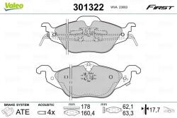 VALEO set placute frana, frana disc VALEO 301322 - statia-auto