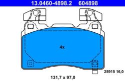 ATE set placute frana, frana disc ATE 13.0460-4898.2 - statia-auto
