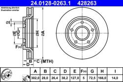 ATE Disc frana ATE 24.0128-0263.1 - statia-auto