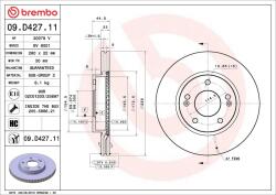 BREMBO Disc frana BREMBO 09. D427.11 - statia-auto
