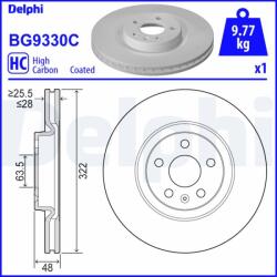 DELPHI Disc frana DELPHI BG9330C - statia-auto