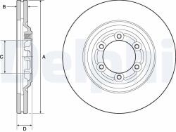 DELPHI Disc frana DELPHI BG4697C - statia-auto