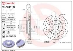 BREMBO Disc frana BREMBO 09.5843. 3X (09.5843.3X)