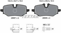 TEXTAR set placute frana, frana disc TEXTAR 2668701 - statia-auto