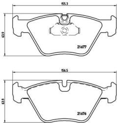 BREMBO set placute frana, frana disc BREMBO P 06 022 - statia-auto