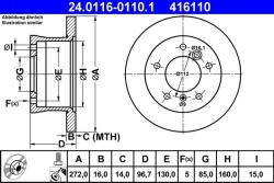 ATE Disc frana ATE 24.0116-0110.1 - statia-auto