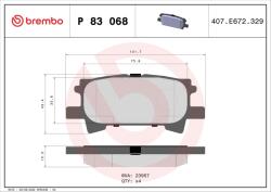 BREMBO Set placute frana BREMBO P 83 068 (P 83 068)